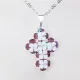 Small Cross - Adena-Silver Chain - 2